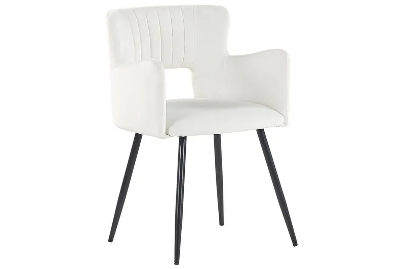 Set med 2 matstolar Sanilac - Vit, Svart - Möbler - Vardagsrum - Stolar & sittmöbler - Karmstolar