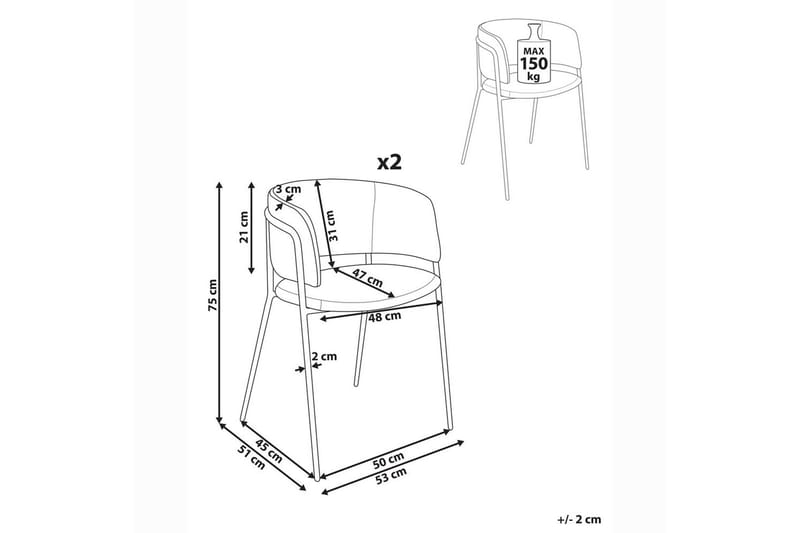 Set med 2 matstolar Springer - Möbler - Vardagsrum - Stolar & sittmöbler - Karmstolar