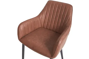 Set med 2 matstolar Wellston - Brun, Svart - Möbler - Vardagsrum - Stolar & sittmöbler - Karmstolar