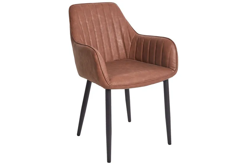 Set med 2 matstolar Wellston - Brun, Svart - Möbler - Vardagsrum - Stolar & sittmöbler - Karmstolar