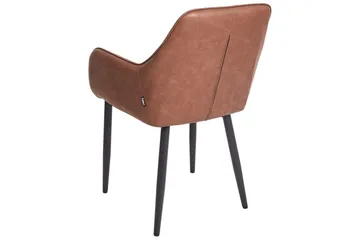 Set med 2 matstolar Wellston - Brun, Svart - Möbler - Vardagsrum - Stolar & sittmöbler - Karmstolar