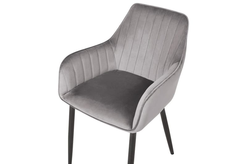 Set med 2 matstolar Wellston - Grå, svart - Möbler - Vardagsrum - Stolar & sittmöbler - Karmstolar