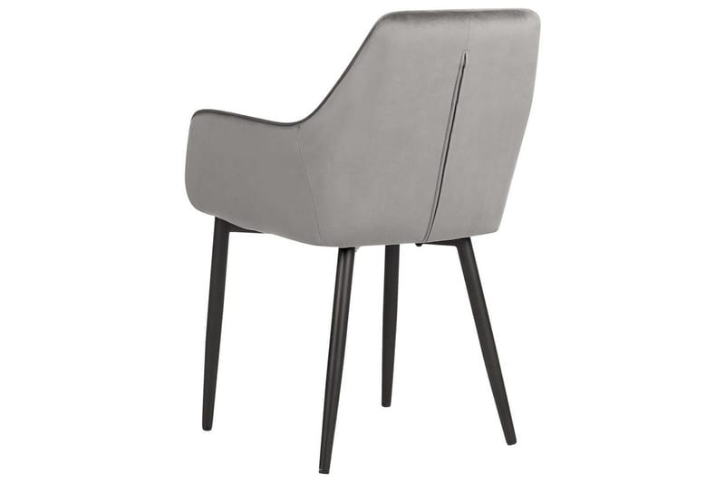 Set med 2 matstolar Wellston - Grå, svart - Möbler - Vardagsrum - Stolar & sittmöbler - Karmstolar