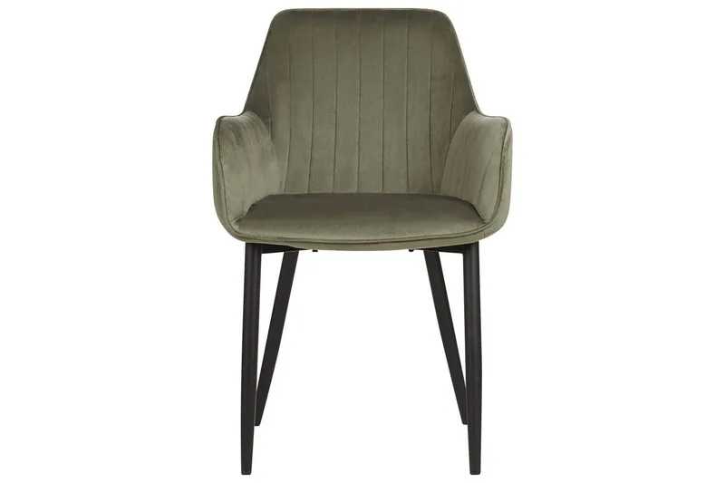 Set med 2 matstolar Wellston - Grön, Svart - Möbler - Vardagsrum - Stolar & sittmöbler - Karmstolar