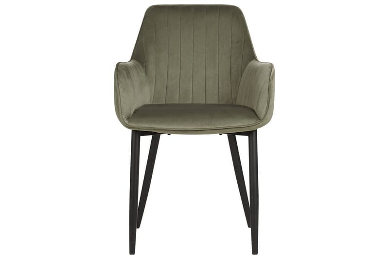 Set med 2 matstolar Wellston - Grön, Svart - Möbler - Vardagsrum - Stolar & sittmöbler - Karmstolar