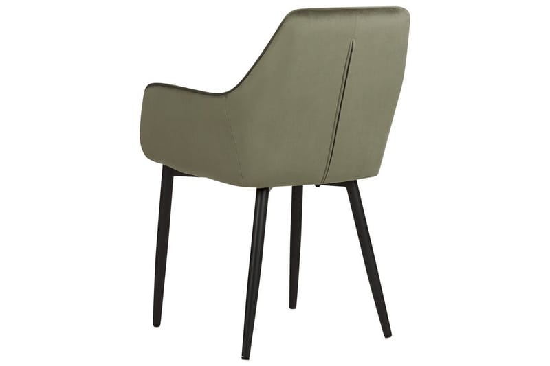Set med 2 matstolar Wellston - Grön, Svart - Möbler - Vardagsrum - Stolar & sittmöbler - Karmstolar