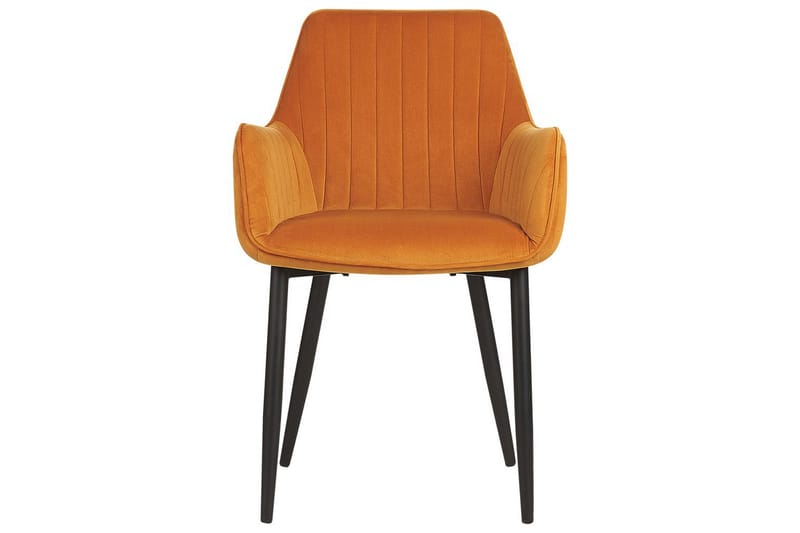 Set med 2 matstolar Wellston - Orange, svart - Möbler - Vardagsrum - Stolar & sittmöbler - Karmstolar