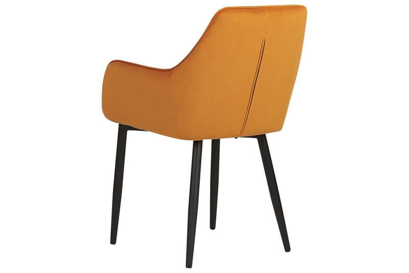 Set med 2 matstolar Wellston - Orange, svart - Möbler - Vardagsrum - Stolar & sittmöbler - Karmstolar