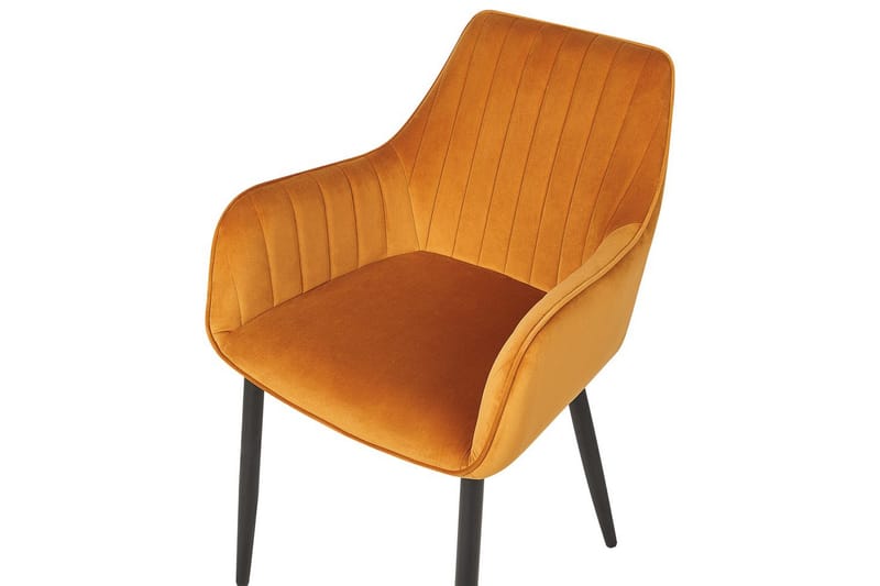 Set med 2 matstolar Wellston - Orange, svart - Möbler - Vardagsrum - Stolar & sittmöbler - Karmstolar