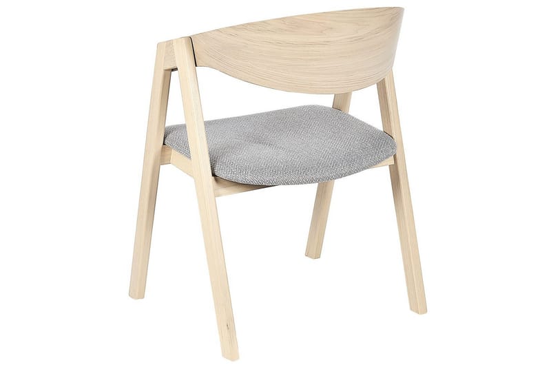 Set med 2 matstolar Yuba - Grå, ljust trä - Möbler - Vardagsrum - Stolar & sittmöbler - Karmstolar