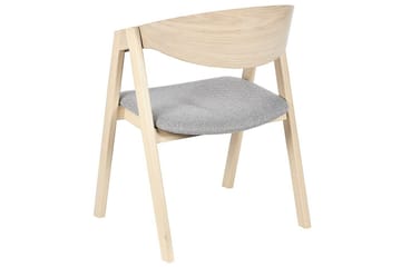 Set med 2 matstolar Yuba - Grå, ljust trä - Möbler - Vardagsrum - Stolar & sittmöbler - Karmstolar