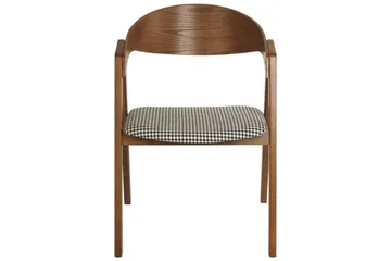 Set med 2 matstolar Yuba - Mörk trä, svart, vit - Möbler - Vardagsrum - Stolar & sittmöbler - Karmstolar