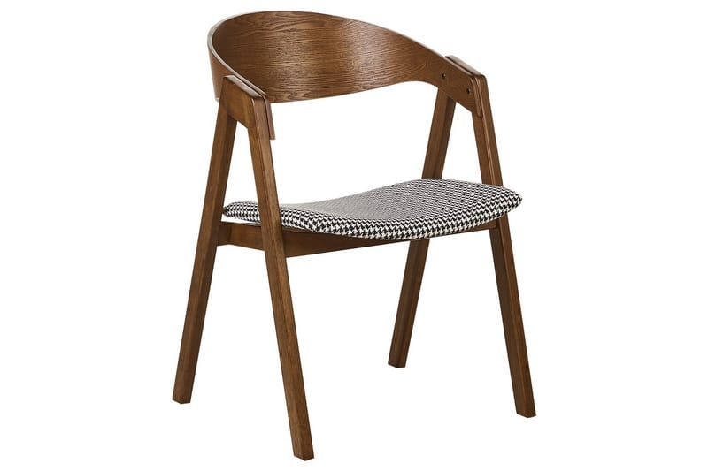 Set med 2 matstolar Yuba - Mörk trä, svart, vit - Möbler - Vardagsrum - Stolar & sittmöbler - Karmstolar