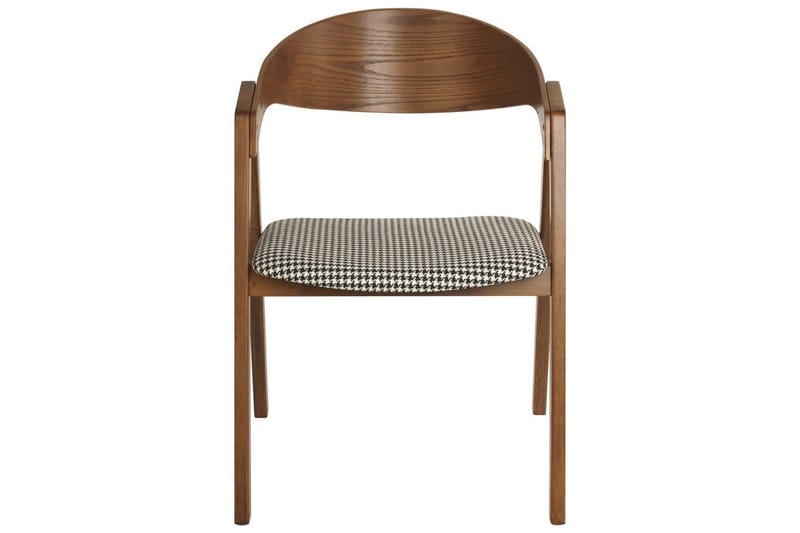 Set med 2 matstolar Yuba - Mörk trä, svart, vit - Möbler - Vardagsrum - Stolar & sittmöbler - Karmstolar