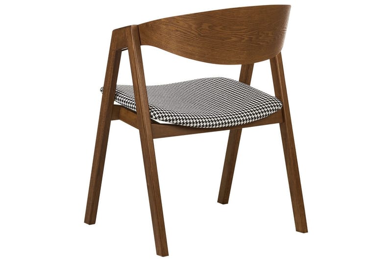 Set med 2 matstolar Yuba - Mörk trä, svart, vit - Möbler - Vardagsrum - Stolar & sittmöbler - Karmstolar