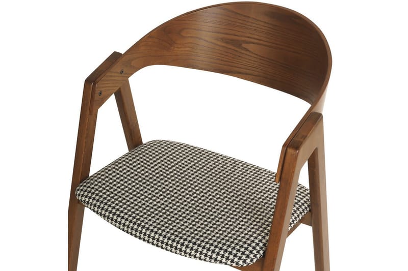 Set med 2 matstolar Yuba - Mörk trä, svart, vit - Möbler - Vardagsrum - Stolar & sittmöbler - Karmstolar