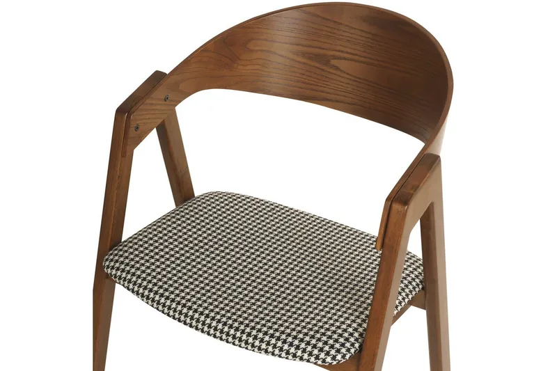 Set med 2 matstolar Yuba - Mörk trä, svart, vit - Möbler - Vardagsrum - Stolar & sittmöbler - Karmstolar