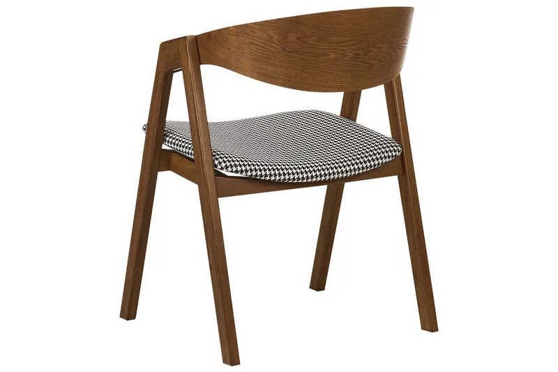 Set med 2 matstolar Yuba - Mörk trä, svart, vit - Möbler - Vardagsrum - Stolar & sittmöbler - Karmstolar