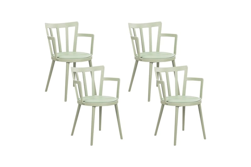 Set med 4 matstolar Morill - Grön - Möbler - Vardagsrum - Stolar & sittmöbler - Karmstolar