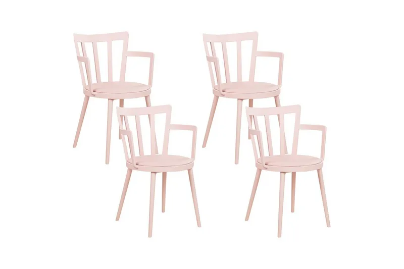 Set med 4 matstolar Morill, Rosa