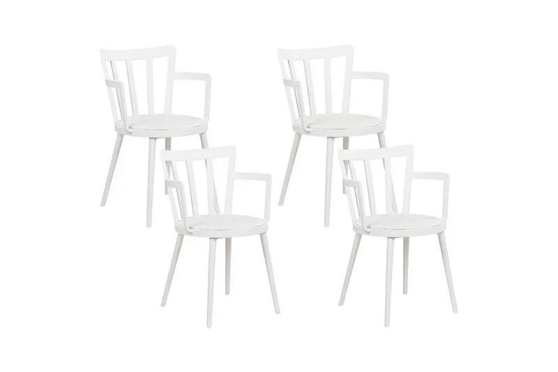 Set med 4 matstolar Morill, Vit