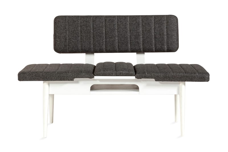 ALLMARAS Bänk 85 cm Vit/Antracit - Möbler - Vardagsrum - Stolar & sittmöbler - Sittbänk - Bänk med ryggstöd