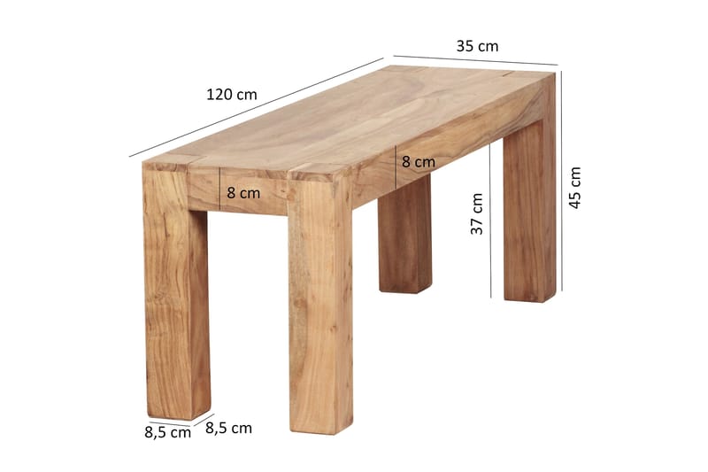 BAESMAN Sittbänk Brun - Möbler - Vardagsrum - Stolar & sittmöbler - Sittbänk