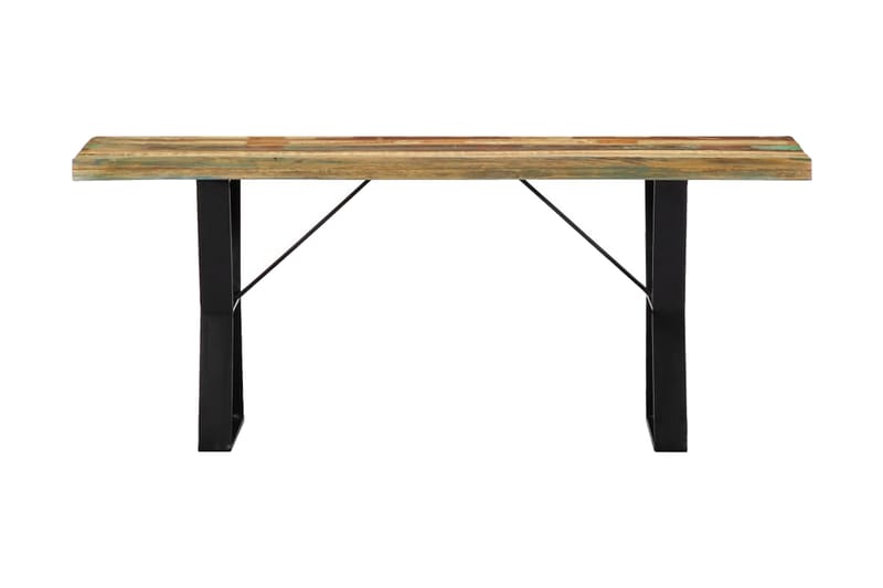 Bänk 110 cm massivt återvunnet trä - Flerfärgad - Möbler - Vardagsrum - Stolar & sittmöbler - Sittbänk