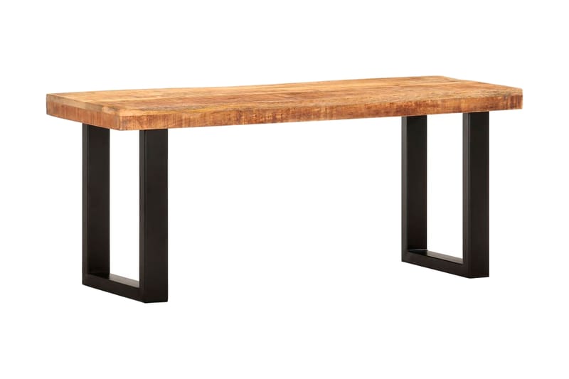 Bänk 110 cm massivt grovt mangoträ och stål - Brun - Möbler - Vardagsrum - Stolar & sittmöbler - Sittbänk