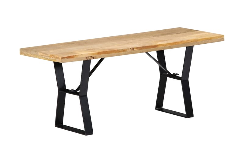 Bänk 110 cm massivt mangoträ - Brun - Möbler - Vardagsrum - Stolar & sittmöbler - Sittbänk