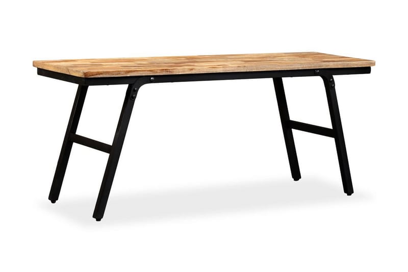 Bänk återvunnet teakträ och stål 110x35x45 cm - Brun - Möbler - Vardagsrum - Stolar & sittmöbler - Sittbänk