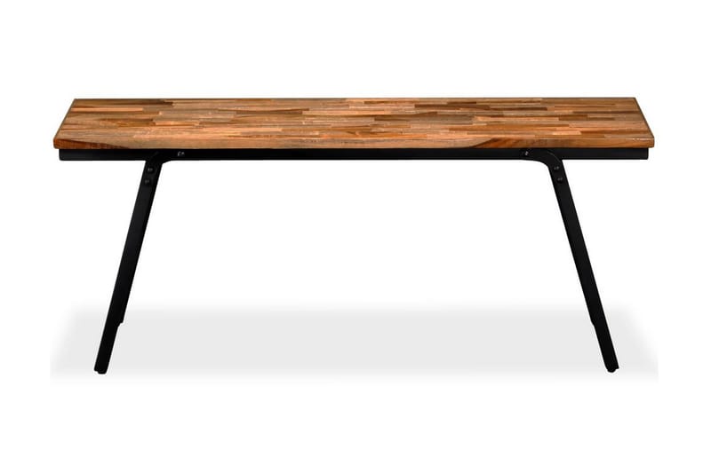 Bänk återvunnet teakträ och stål 110x35x45 cm - Brun - Möbler - Vardagsrum - Stolar & sittmöbler - Sittbänk