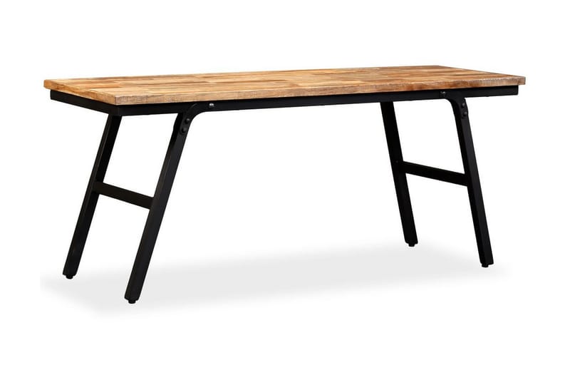 Bänk återvunnet teakträ och stål 110x35x45 cm - Brun - Möbler - Vardagsrum - Stolar & sittmöbler - Sittbänk
