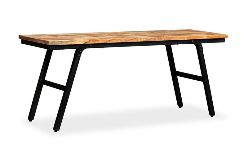 Bänk återvunnet teakträ och stål 110x35x45 cm - Brun - Möbler - Vardagsrum - Stolar & sittmöbler - Sittbänk