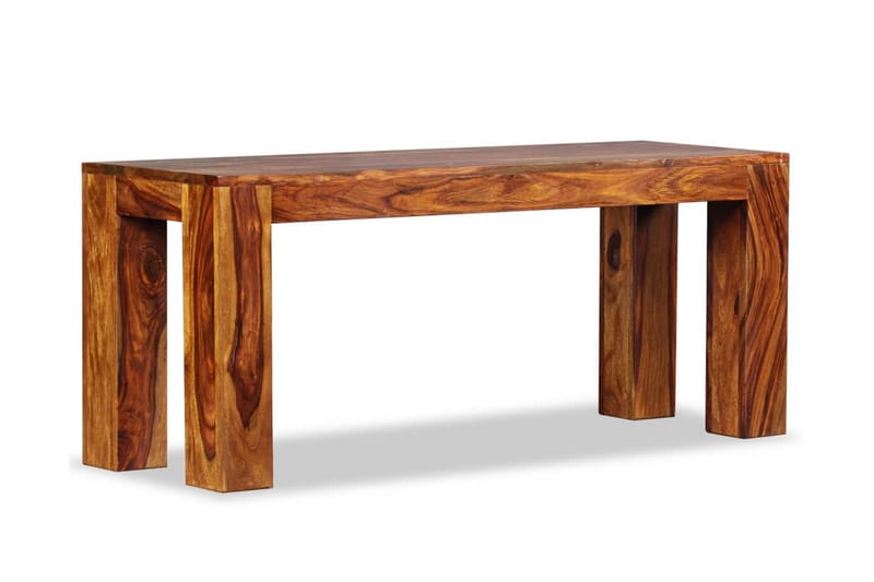 Bänk massivt sheeshamträ 110x35x45 cm - Brun - Möbler - Vardagsrum - Stolar & sittmöbler - Sittbänk