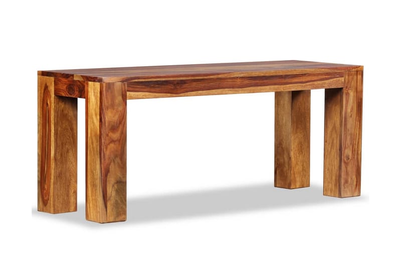 Bänk massivt sheeshamträ 110x35x45 cm - Brun - Möbler - Vardagsrum - Stolar & sittmöbler - Sittbänk