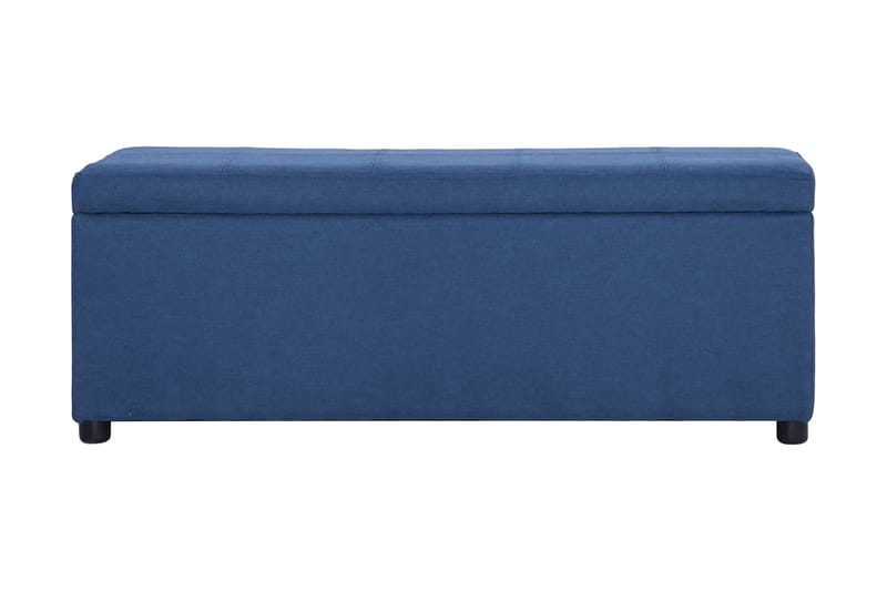 Bänk med förvaringsutrymme 116 cm blå polyester - Blå - Möbler - Vardagsrum - Stolar & sittmöbler - Sittbänk