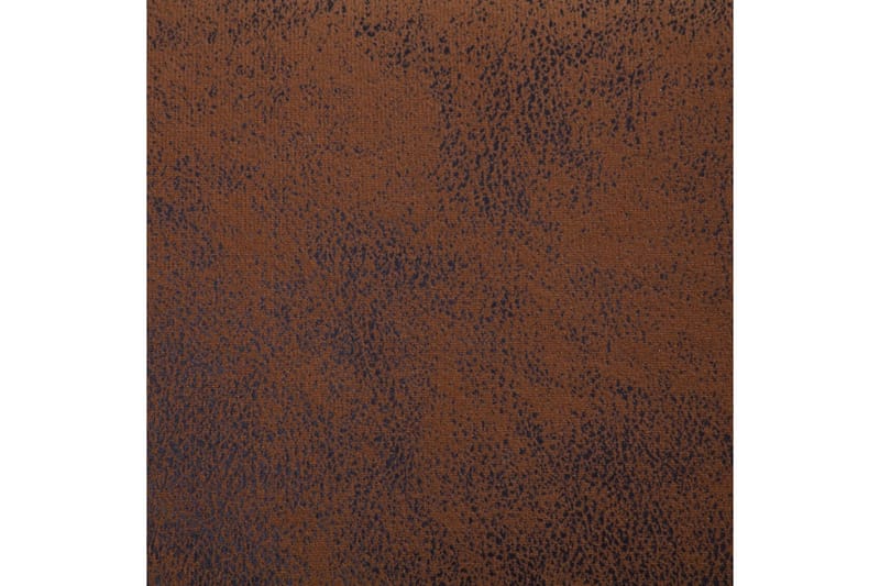 Bänk med förvaringsutrymme 116 cm brun konstmocka - Brun - Sittbänk