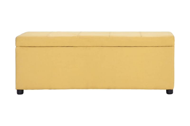 Bänk med förvaringsutrymme 116 cm gul polyester - Gul - Möbler - Vardagsrum - Stolar & sittmöbler - Sittbänk