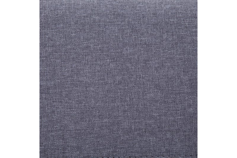 Bänk med förvaringsutrymme 116 cm ljusgrå polyester - Grå - Möbler - Vardagsrum - Stolar & sittmöbler - Sittbänk