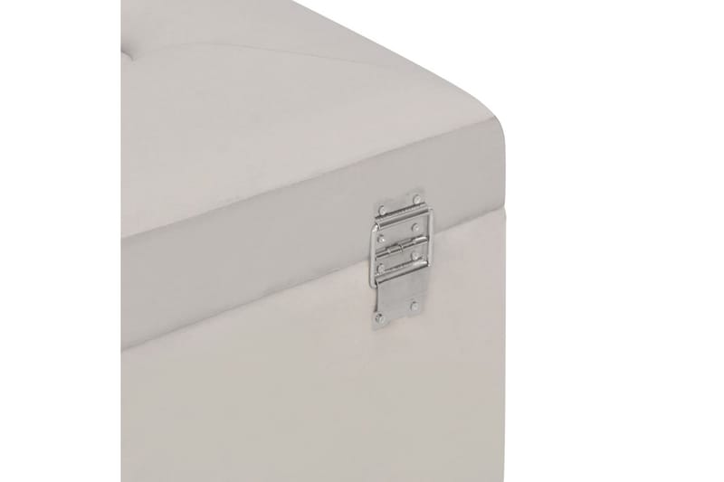 Bänk med förvaringsutrymme 80 cm grå sammet - Grå - Möbler - Vardagsrum - Stolar & sittmöbler - Sittbänk