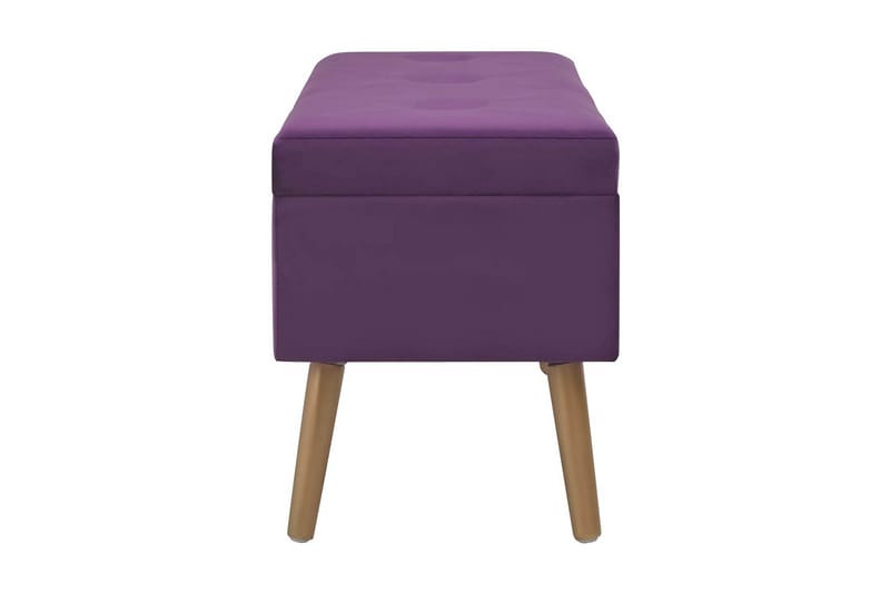 Bänk med förvaringsutrymme 80 cm lila sammet - Lila - Möbler - Vardagsrum - Stolar & sittmöbler - Sittbänk