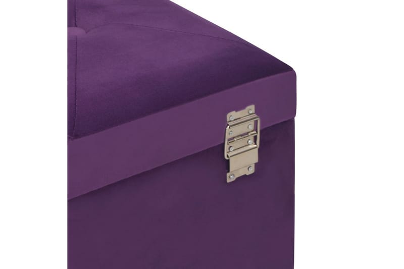 Bänk med förvaringsutrymme 80 cm lila sammet - Lila - Möbler - Vardagsrum - Stolar & sittmöbler - Sittbänk