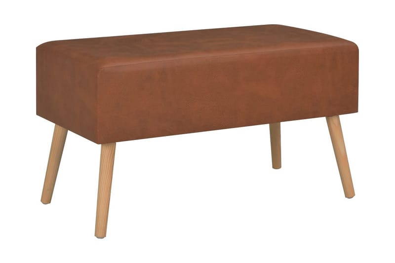 Bänk med lådor 80 cm brun konstläder - Brun - Möbler - Vardagsrum - Stolar & sittmöbler - Sittbänk