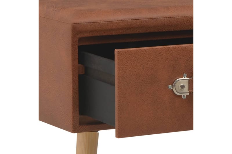 Bänk med lådor 80 cm brun konstläder - Brun - Möbler - Vardagsrum - Stolar & sittmöbler - Sittbänk