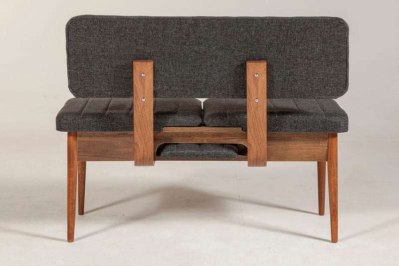 ALLMARAS Bänk 85 cm Valnöt/Antracit - Möbler - Vardagsrum - Stolar & sittmöbler - Sittbänk - Bänk med ryggstöd