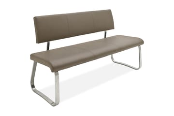 ARCO Sittbänk 155 Borstat Stål/Cappuccino Läder