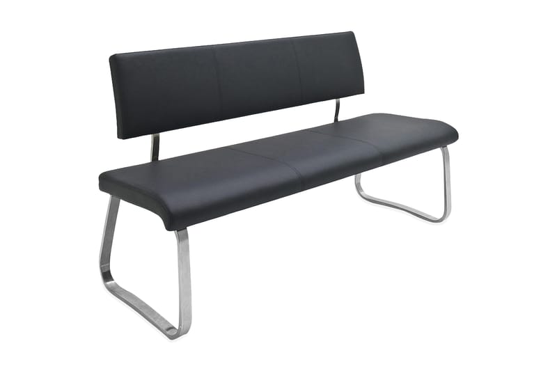 ARCO Sittbänk 155 Svart - Möbler - Vardagsrum - Stolar & sittmöbler - Sittbänk - Bänk med ryggstöd