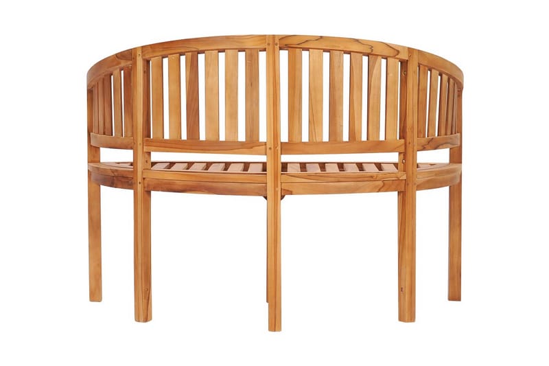 Bananbänk 120 cm massiv teak - Brun - Möbler - Vardagsrum - Stolar & sittmöbler - Sittbänk - Bänk med ryggstöd
