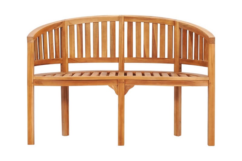 Bananbänk 120 cm massiv teak - Brun - Möbler - Vardagsrum - Stolar & sittmöbler - Sittbänk - Bänk med ryggstöd